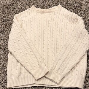 PacSun Ivory Cable Knit Sweater
